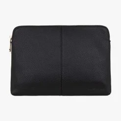 Elms+King Double Bowery Black Vegan Leather Wallet