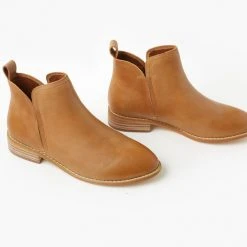 Walnut Douglas Tan Leather Ankle Boot