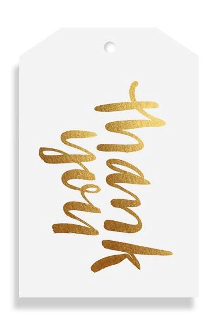 Elm Paper Thank You Gold Gift Tag 3 Elm Paper Thank You Gold Gift Tag