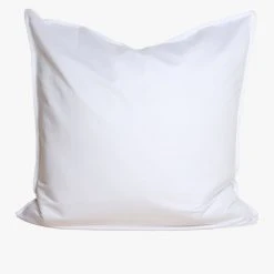 Home Lab 1000TC 100% Cotton Hotel Luxe Euro Pillowcase White Cushion, Throws & Linen