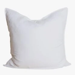 Home Lab Cushion, Throws & Linen 100% French Linen Euro Pillowcase White 65 X 65cm