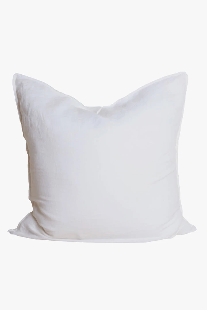 Home Lab Cushion, Throws & Linen 100% French Linen Euro Pillowcase White 65 X 65cm 3 Home Lab Cushion, Throws & Linen 100% French Linen Euro Pillowcase White 65 X 65cm