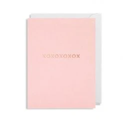 Oxted XOXOXO Pink Small Card