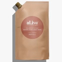 Alive Body Makeup & Skincare Fig Apricot & Sage Hand & Body Wash 1 Litre Refill