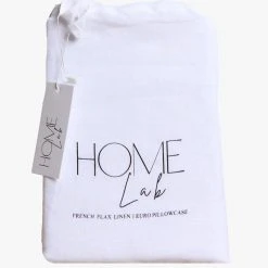 Home Lab Cushion, Throws & Linen 100% French Linen Euro Pillowcase White 65 X 65cm