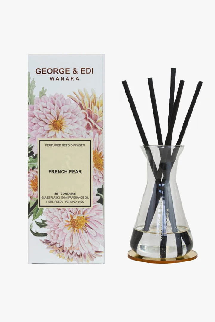 George & Edi Reed Diffuser Set French Pear Home Fragrance 3 George & Edi Reed Diffuser Set French Pear Home Fragrance