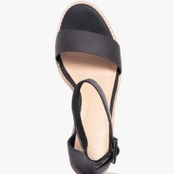 Nude Grady Black Leather Ankle Strap Heel Accessories
