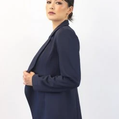 Ivy + Jack Harper Navy Texture Double Breasted Blazer