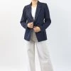 Ivy + Jack Harper Navy Texture Double Breasted Blazer