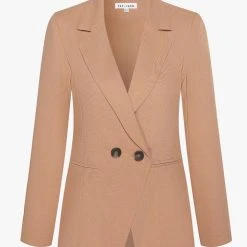 Ivy + Jack Harper Tan Textured Double Breasted Blazer Fashion