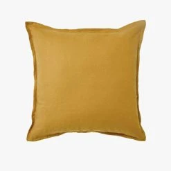 George Street Linen Belgian Washed Linen Honey Euro Pillowcase