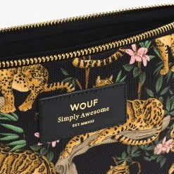 Wouf IPad Sleeve Black Lazy Jungle