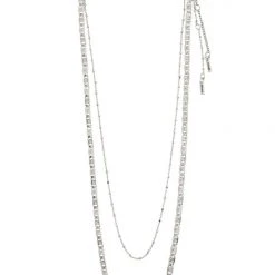 Pilgrim Accessories Intuition Double Chain Necklace Silver Plated