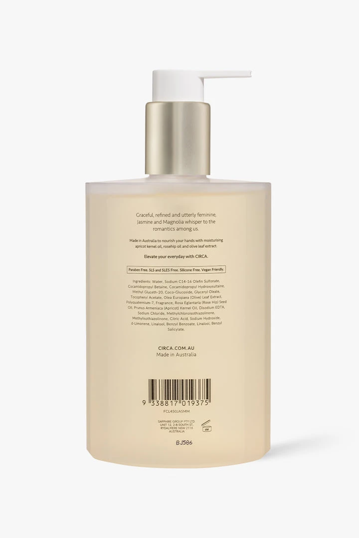 Circa Home Home & Beauty CH Jasmine + Magnolia Hand Wash 450ml 5 Circa Home Home & Beauty CH Jasmine + Magnolia Hand Wash 450ml