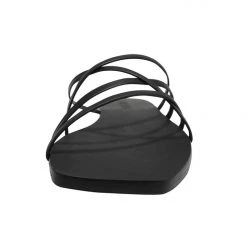 Solsana Juniper Black Strappy Flat Slide Accessories