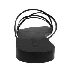 Solsana Juniper Black Strappy Flat Slide Accessories