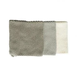 Bianca Lorenne Textured Lavette Taupe Wash Cloths Set Of 3 Support Local Gifts