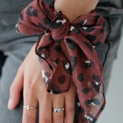 Sophie Leopard Scarf Mini Rosewood Accessories