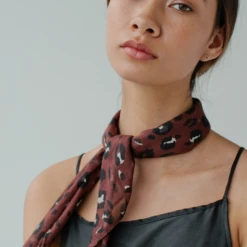 Sophie Leopard Scarf Mini Rosewood Accessories