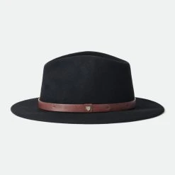 Brixton Messer Fedora Black Wool Felt Hat