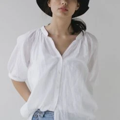 Sophie Love Linen Bucket Hat Black