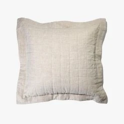 George Street Linen Belgian Washed Linen Natural Euro Pillowcase Cushion, Throws & Linen