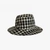Sophie Accessories Love Linen Bucket Hat Black + White Check