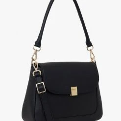 Saben Accessories Malloy Black Leather Shoulder Bag
