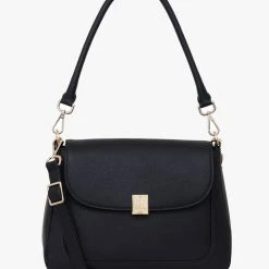 Saben Accessories Malloy Black Leather Shoulder Bag
