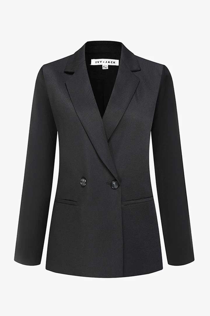 Ivy + Jack Mason Black Texture Boyfriend Blazer Fashion 4 Ivy + Jack Mason Black Texture Boyfriend Blazer Fashion