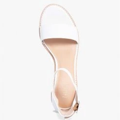 Nude Mickee White Leather Block Heel Accessories
