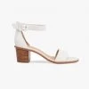 Nude Mickee White Leather Block Heel Accessories