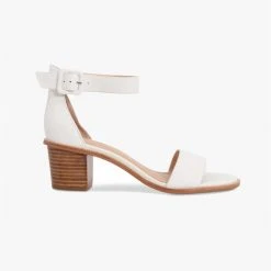 Nude Mickee White Leather Block Heel Accessories