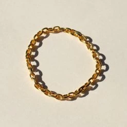 Brie Leon Mini Link Chain Gold Bracelet