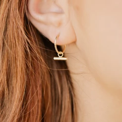 Sophie Mini Bar Sleeper Silver Earrings Accessories