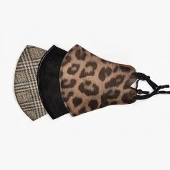 Queen Of The Foxes Animal Black Plaid Face Masks Pack Of 3 Accessories