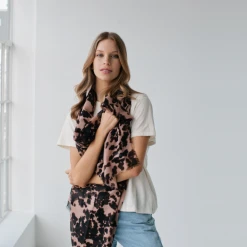 Sophie Accessories Molten Dusty Pink Maxi 100% Recycled Polyester Scarf