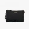 Saben Accessories Tilly Multi Pocket Black Bubble Leather Crossbody Clutch