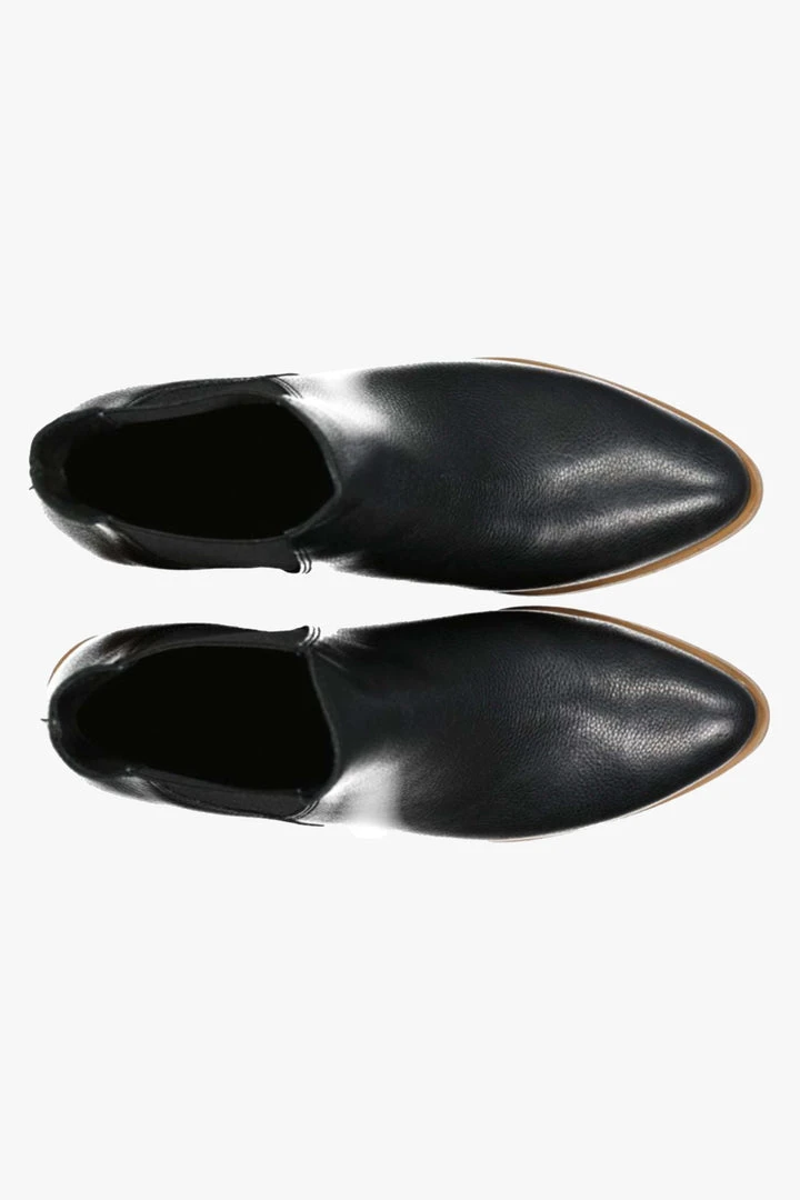 Minx Snappy Black Milled Leather Chelsea Boot With Natural Sole Accessories 4 Minx Snappy Black Milled Leather Chelsea Boot With Natural Sole Accessories