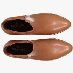 Minx Snappy Tan Milled Leather Chelsea Boot With Natural Sole Accessories