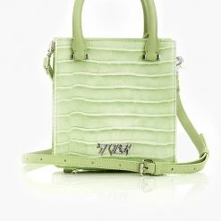Stolen Girlfriends Club Tour Buddy Acid Lime Croc Mini Cross Body Tote Bag Accessories