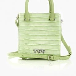 Stolen Girlfriends Club Tour Buddy Acid Lime Croc Mini Cross Body Tote Bag Accessories