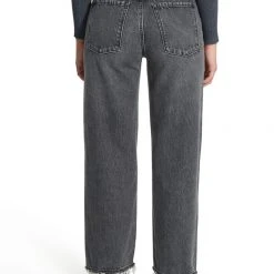 Nobody Denim Lou Crop Wide Charcoal Denim Jean