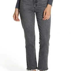 Nobody Denim Lou Crop Wide Charcoal Denim Jean