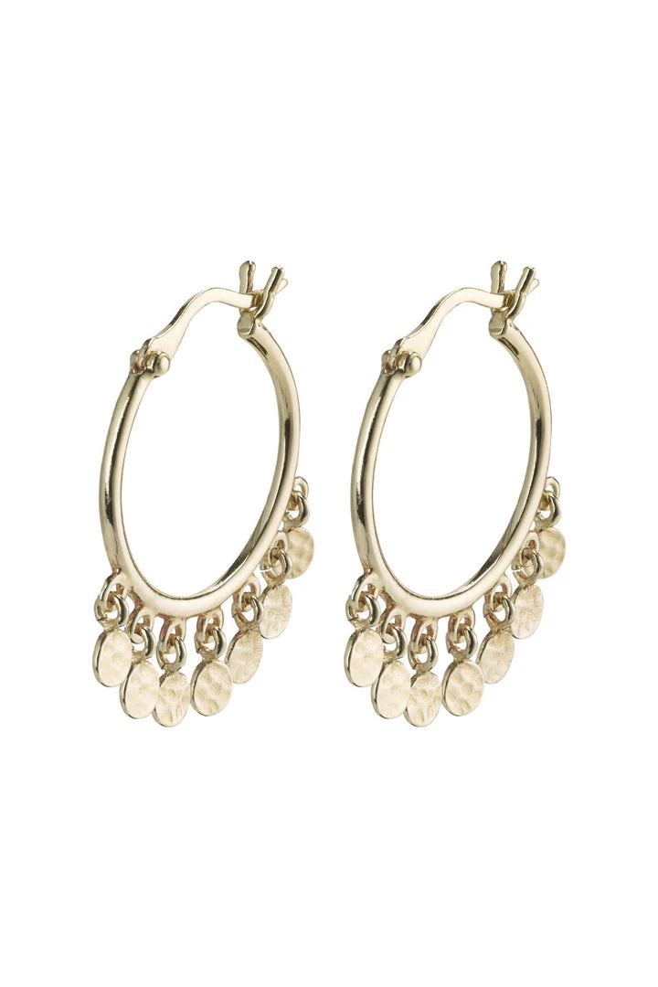 Pilgrim Panna Gold Multi Mini Charm Hoop Earrings 3 Pilgrim Panna Gold Multi Mini Charm Hoop Earrings