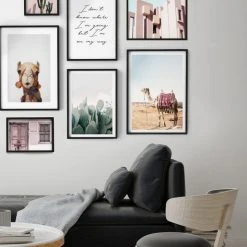 Papier HQ Blush Building White Framed A1 Print