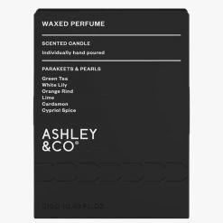 Ashley+Co Natural Waxed Parakeets + Pearls Perfume Candle Home & Beauty