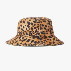 Brixton Petra Reversible Military Olive Leopard Bucket Hat Accessories