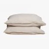 Home Lab 100% French Linen Pillowcase Pair Natural Oatmeal Cushion, Throws & Linen 1 Home Lab 100% French Linen Pillowcase Pair Natural Oatmeal Cushion, Throws & Linen