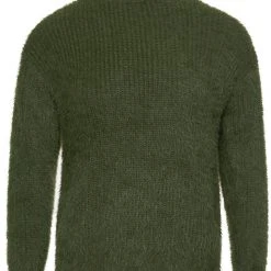 Among The Brave Brilliant Khaki Eyelash Yarn Roll Neck Knit 12 Among The Brave Brilliant Khaki Eyelash Yarn Roll Neck Knit